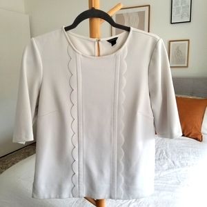 Ann Taylor scalloped top